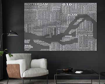 Rotterdam Karte von Districto Prints