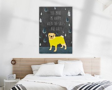 Pug Poster by Green Nest