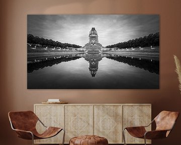 Monument Battle Of The Nations in black and white by Henk Meijer Photography