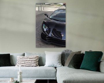 Blacked out Lamborghini Aventador S in Düsseldorf van Joost Prins Photograhy
