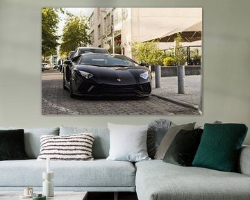 Blacked out Lamborghini Aventador S in Düsseldorf van joost prins