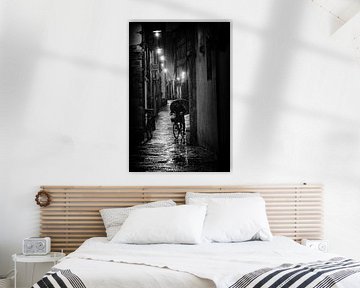 Straatfotografie Italië - Regen in Lucca van Frank Andree