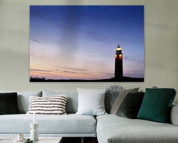 Vuurtoren op het eiland Texel in de Waddenzee van Sjoerd van der Wal Fotografie