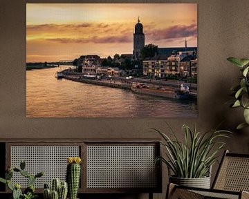 Deventer skyline in het gouden uurtje van Jaimy Leemburg Fotografie