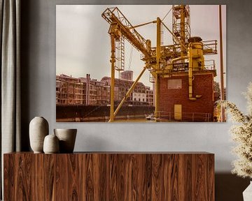 Silo crane commercial port Düsseldorf by Michael Ruland