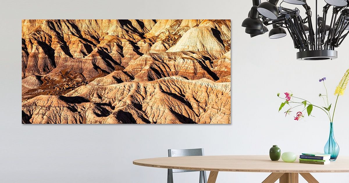 Collines panoramiques dans le désert coloré du parc national de la ...