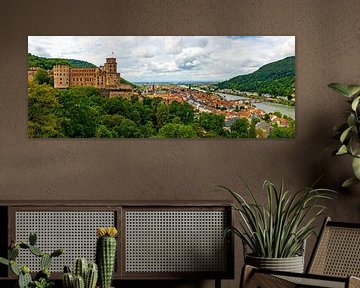 Panorama van Heidelberg, Duitsland van Guenter Purin