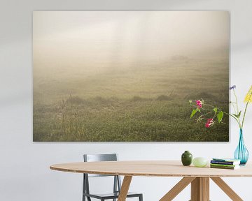 Grasveld in de mist von Pieter en Anders Veltkamp