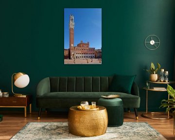 The Piazza del Campo with the Palazzo Pubblico and the Torre del Mangia by Berthold Werner