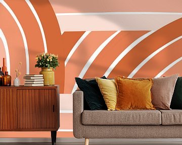 Modernes Retro - orangefarbene Illustration von Studio Hinte
