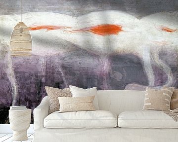 Flamingos by Mad Dog Art