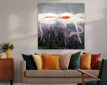 Flamingos by Mad Dog Art