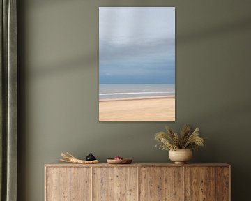 Abstract storm op zee en een leeg strand bij Zandvoort - natuur en reisfotografie van Christa Stroo fotografie