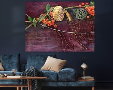 Still life with rowan berries by Claudia Gründler