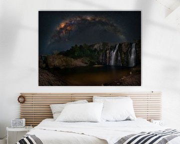 Corumba-Wasserfall und Milchstraße von Marcio Cabral