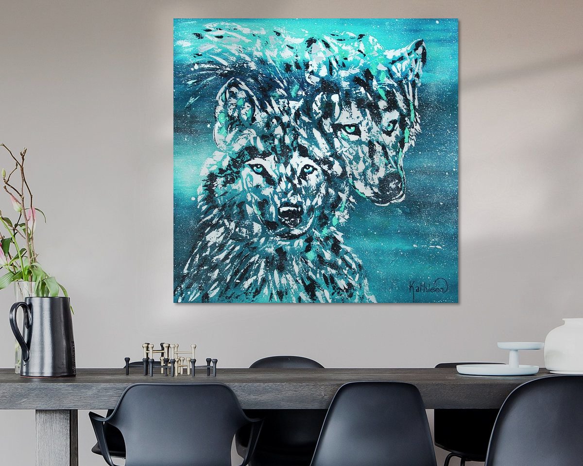 Voorbeeld van het werk in een kamer