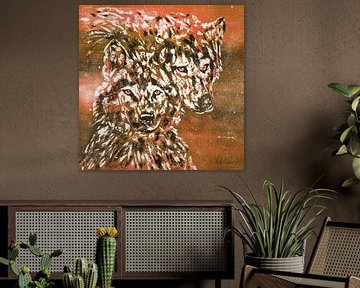 Orange wolfhound by Kathleen Artist Fine Art