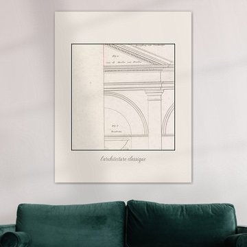 Klassischer Druck | Historische Skizze | Architektur