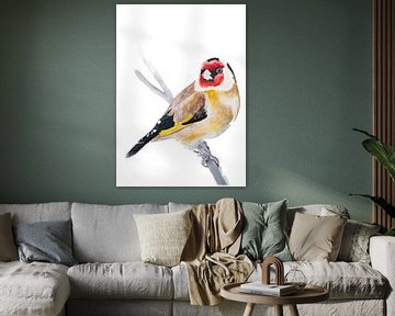 Goldfinch, beautiful proud bird by Angela Peters
