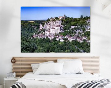 Blik op Rocamadour in Frankrijk van Ingrid van Sichem