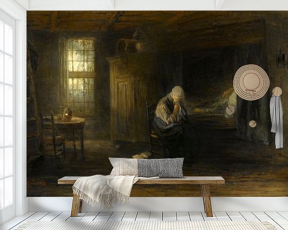 Voorbeeld van het werk in een kamer