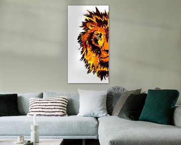 Aquarelles Grand Lion sur Sebastian Grafmann