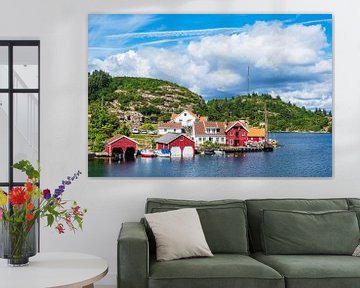 View of the village Farestad in Norway by Rico Ködder