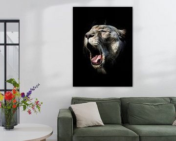 Jawning Liones Graphic oilpaint van Foto Studio Labie