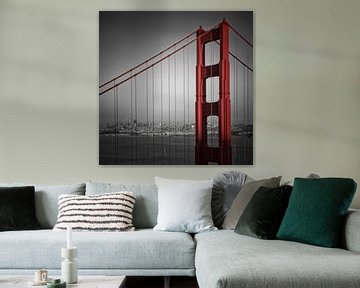 Golden Gate Bridge Downtown View van Melanie Viola