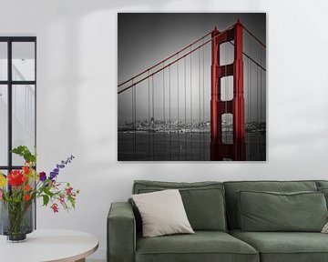 Vue du centre-ville du Golden Gate Bridge sur Melanie Viola