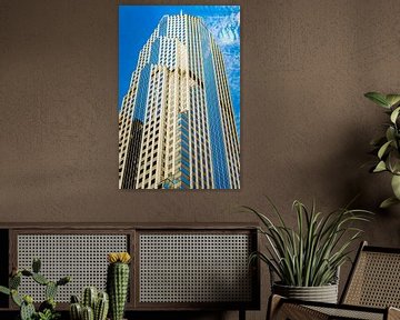 Façade en verre et en acier d'un immeuble de grande hauteur à Chicago USA sur Dieter Walther