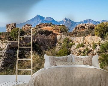 Ruïnes van een oud fort in de bergen