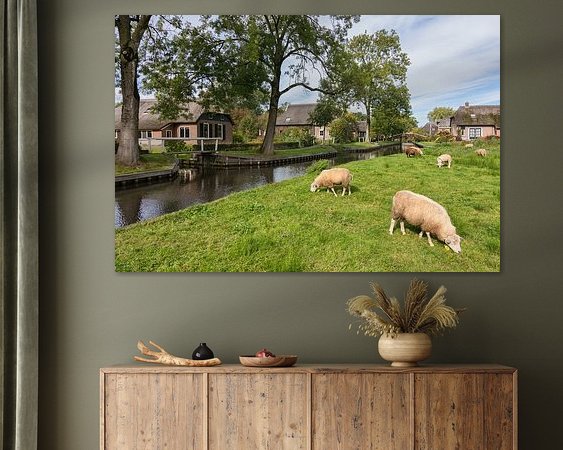 Voorbeeld van het werk in een kamer