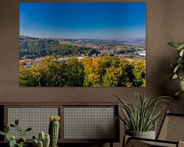 Castle ruin Scharfenburg in autumnal dress by Oliver Hlavaty