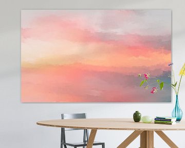 Zonsondergang - abstract schilderij