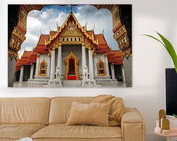 Temple bouddhiste Wat Benchamabohit à Bangkok, Thaïlande sur Dieter Walther