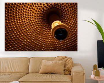 Industrial golden pear lighting by Debora van Tigchelhoven