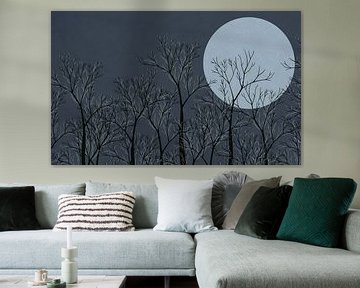 Above the dunes - Moon trees blue by Studio Hinte