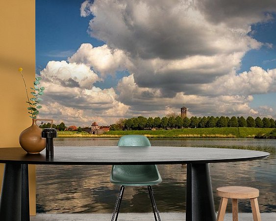 Voorbeeld van het werk in een kamer