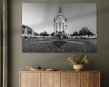 Town hall, Gouda. Black and white by Gerrit de Heus