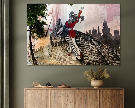 Voorbeeld van het werk in een kamer