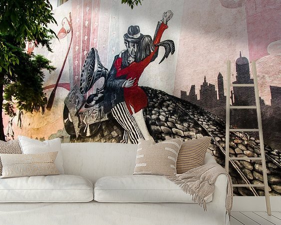 Voorbeeld van het werk in een kamer