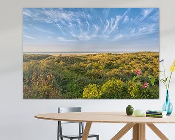 Bijzondere wolken boven de duinen en de zee van Lisette Rijkers