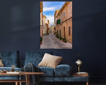 Street in the old town of Alcudia on Majorca island by Alex Winter