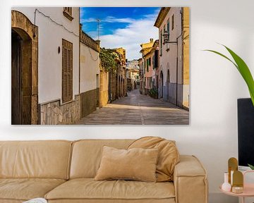 Straat in de oude stad van Alcudia op Mallorca, Spanje van Alex Winter