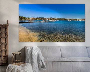 View of Porto Colom harbour village on Majorca, Spain by Alex Winter