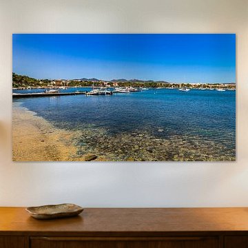 View of Porto Colom harbour village on Majorca, Spain