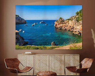 Beautiful seaside on Mallorca, idyllic bay of Cala Deia beach by Alex Winter
