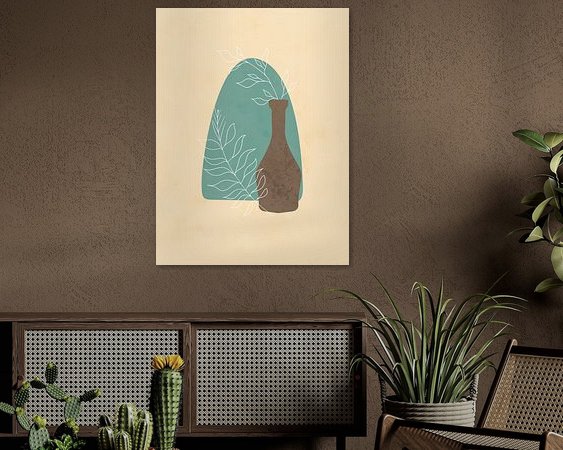 Voorbeeld van het werk in een kamer