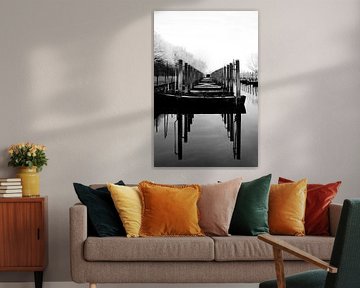 Boats in a small harbour